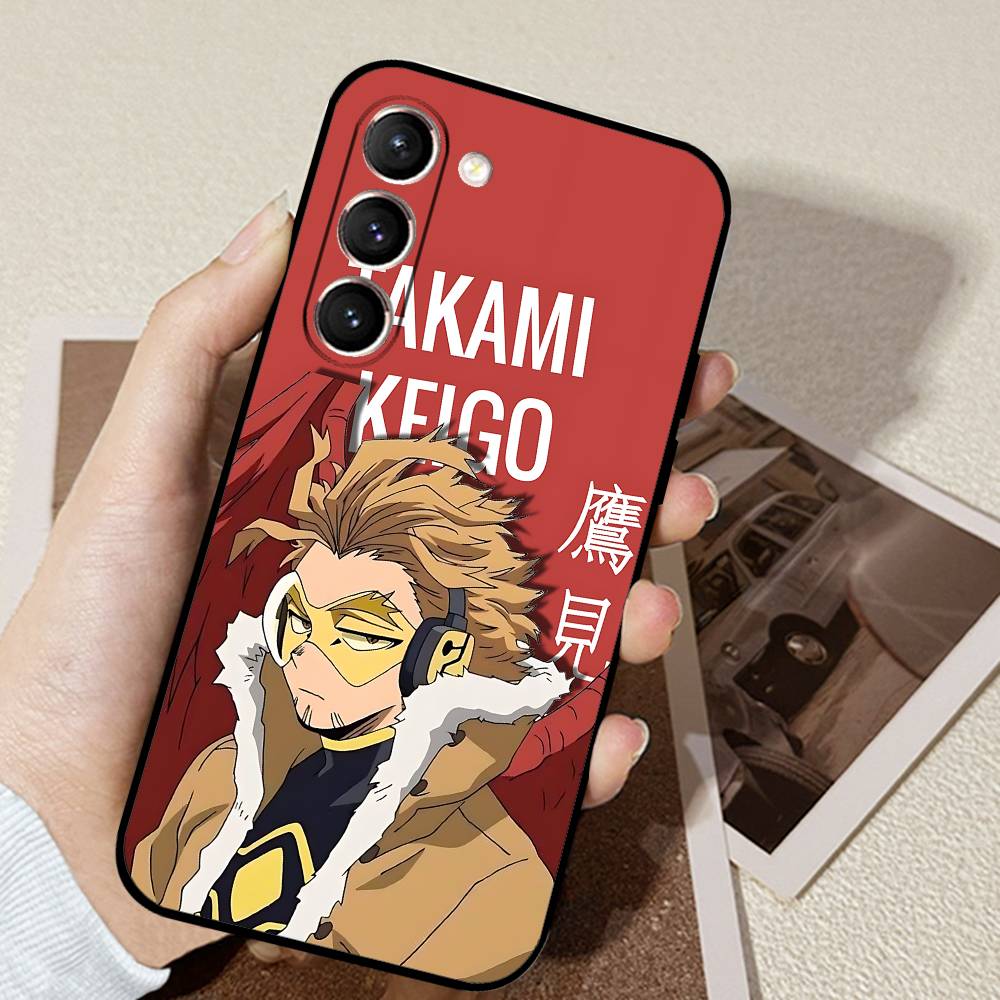 Hawks R-BNHA N-MHA Phone Case Black Ultra-thin Shockproof Case For Samsung S24/S25/S22/S30/Note20/Lite/Ultra/5G/Plus/FE