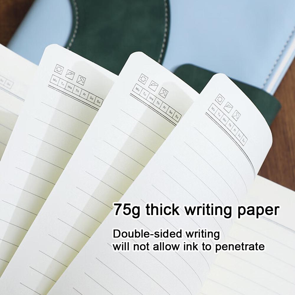 A5 buckle business notepad, work meeting record book, student subject notebook, thickened diary, excerpt book, lined inner pages