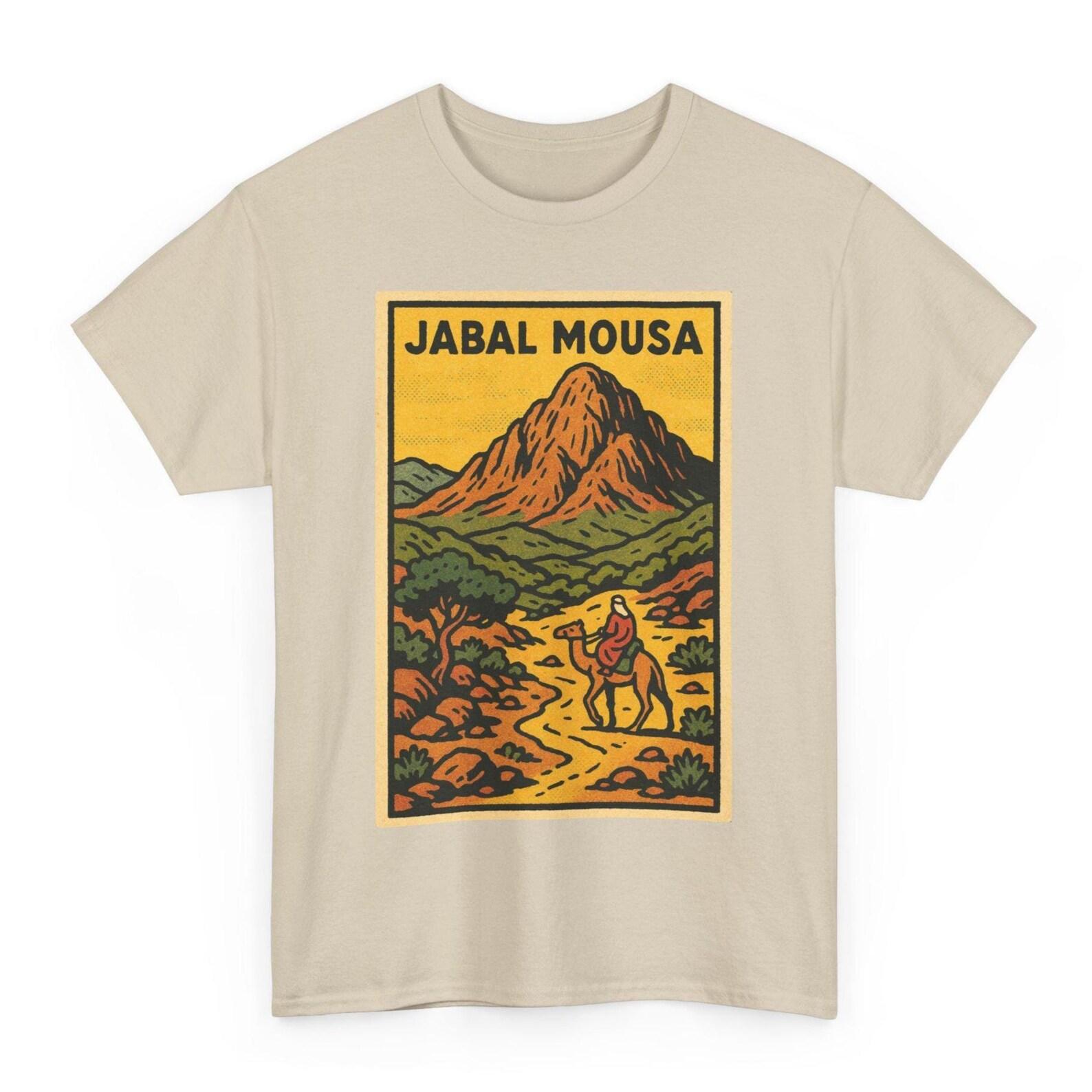 Jabal Mousa T-Shirt: Retro Comic Mount Sinai Hiking Tee S