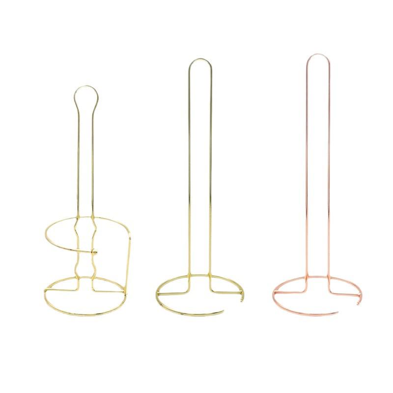 Nordic Kitchen Vertical Napkin Holder - Punch-Free Electroplated Metal Tissue Stand