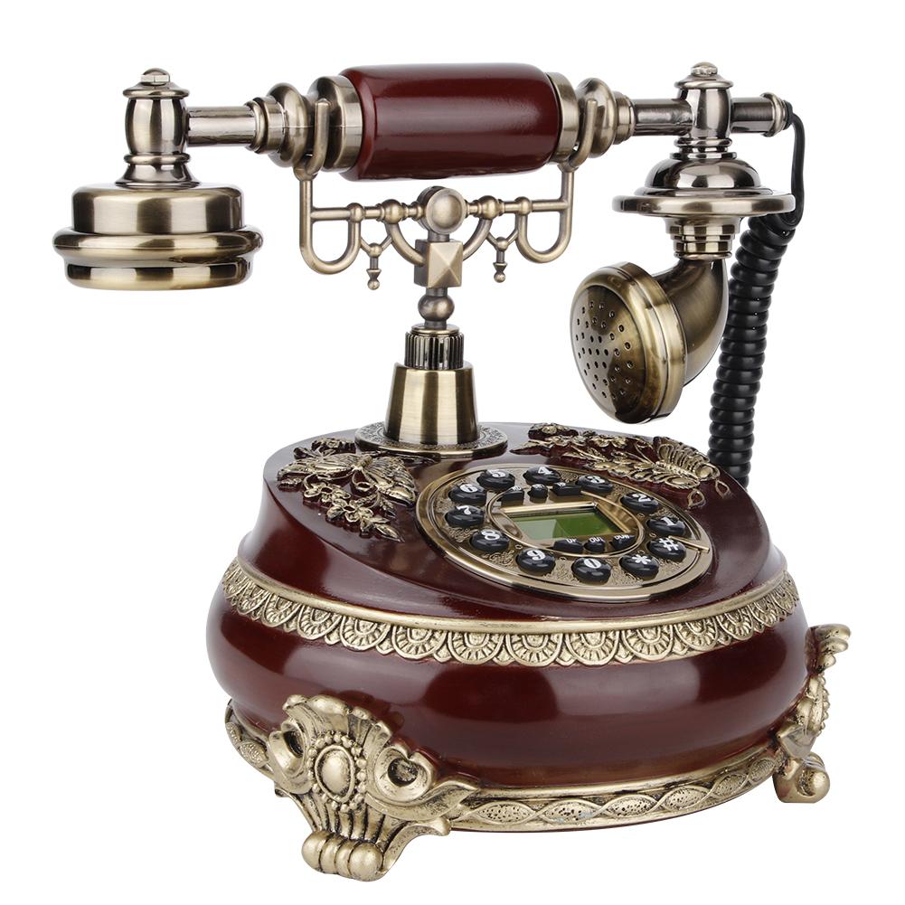 Desktop Retro Vintage ID Telephone with Display FSK/DTMF for Home  Office Hotel Decoration