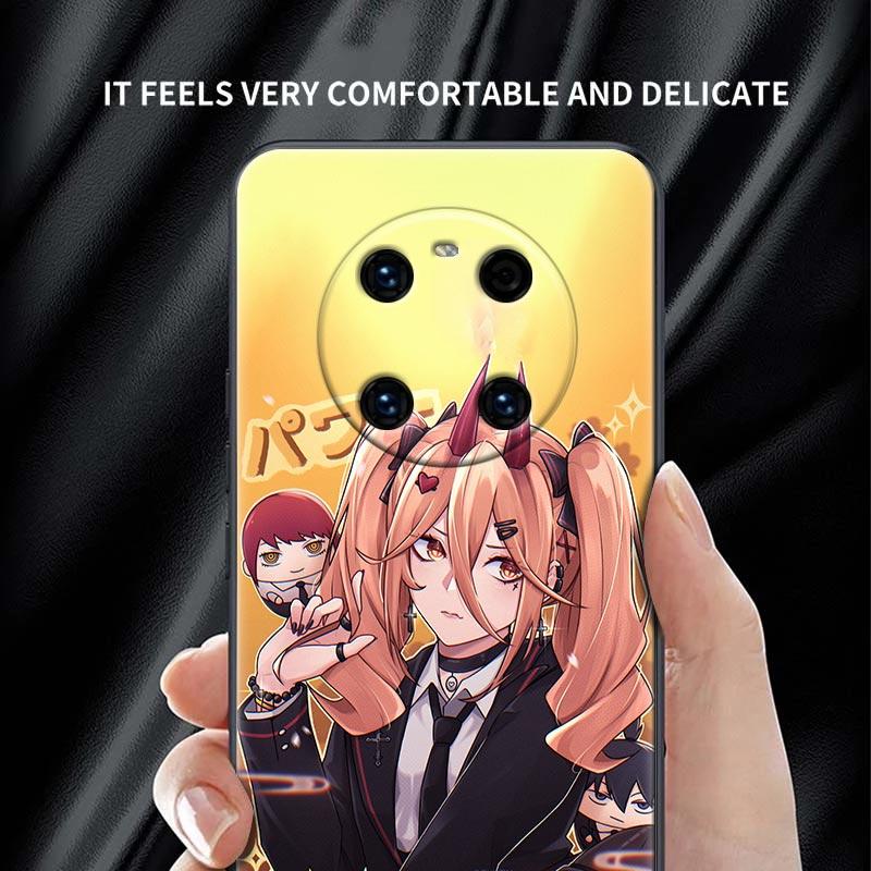 Pouzdro na telefon s motivem motorové pily, muže a dívky, anime, pro Huawei Mate 10 20 40 40Rs Y6 Y7 Y7a Y8s Y8p Y9a Enjoy 20e 2019 Lite Pro Plus, černé