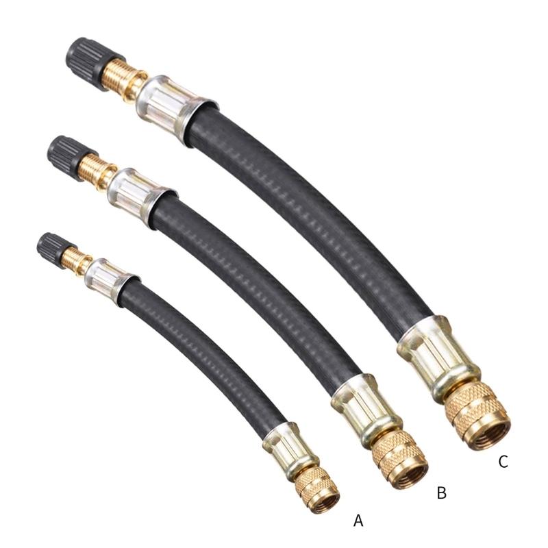 Rubber Tire Valves Extension Vehicle Tire Valves Extension Adapter 3 Length for Convenient Use on Car Motorcycles Bikes