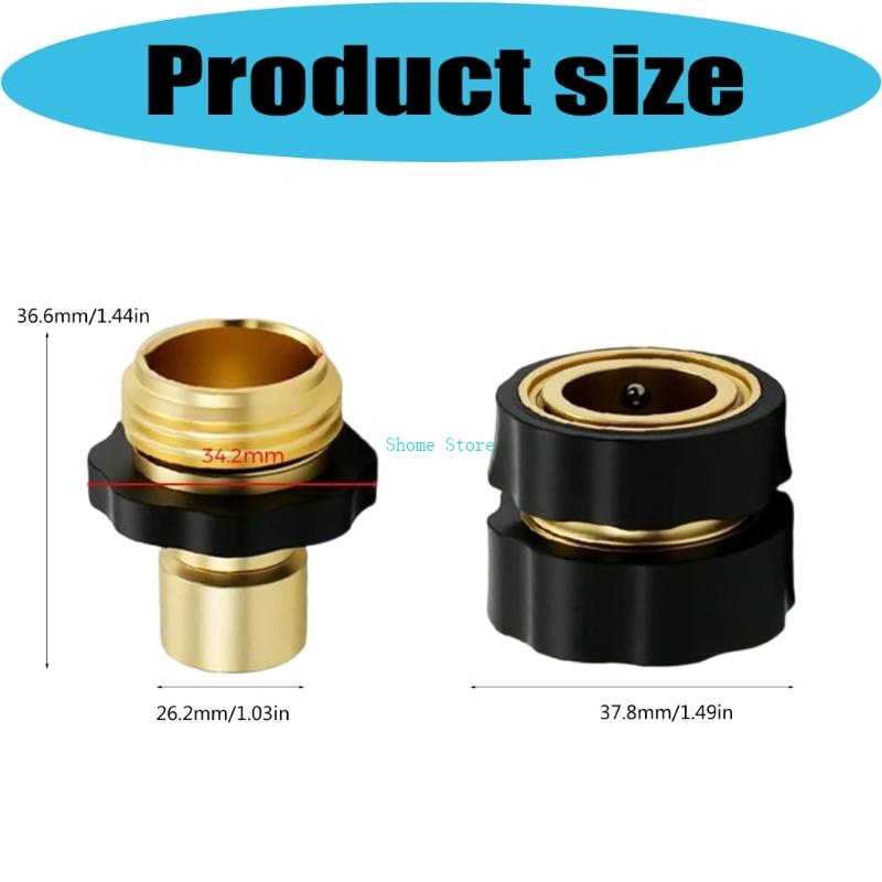 Heavy Duty Garden Hose Fitting 4 Pieces Set Fast Connection No Tool Need M68E