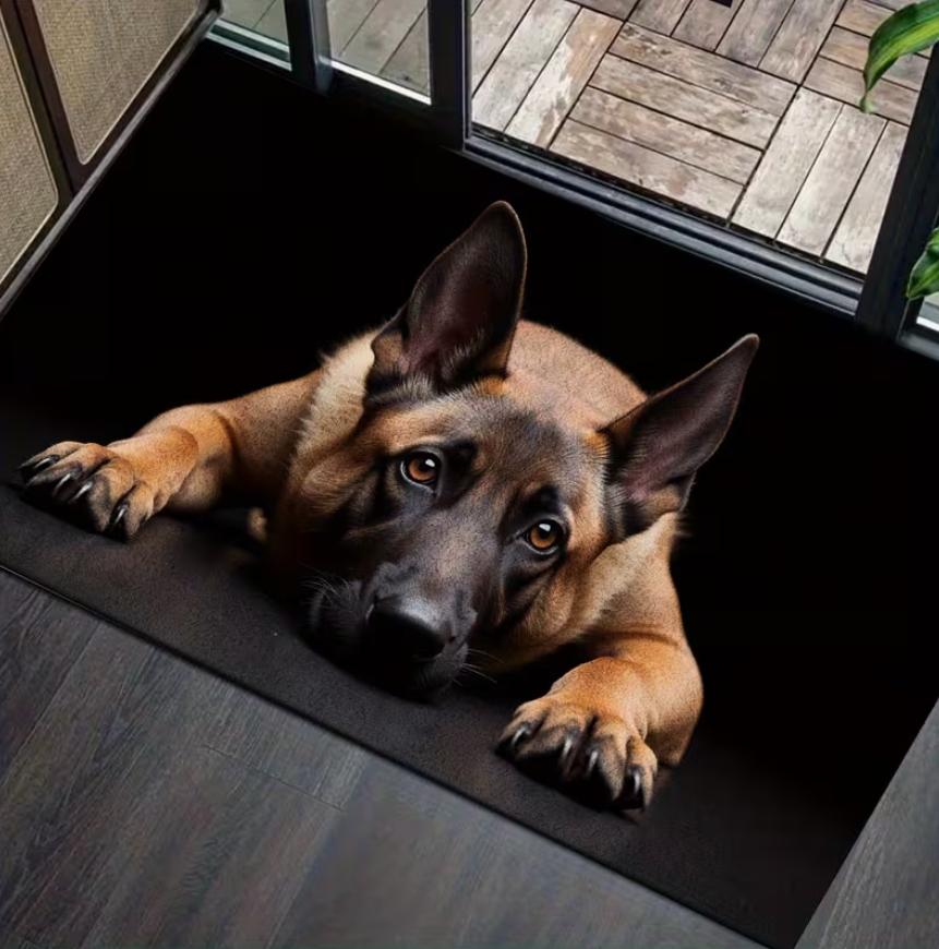 

Living Room Rug German Shepherd Dog Cute Healing Theme Carpet Non-Slip Soft Easy To Clean Pet Lover Personalized Home Decor Mat 40x60cm