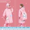 Children's Raincoat for Boys 7 Years Old and Girls 8 Years Old, Full-Body Waterproof, Suitable for Kindergarten Girls and Elementary School Students