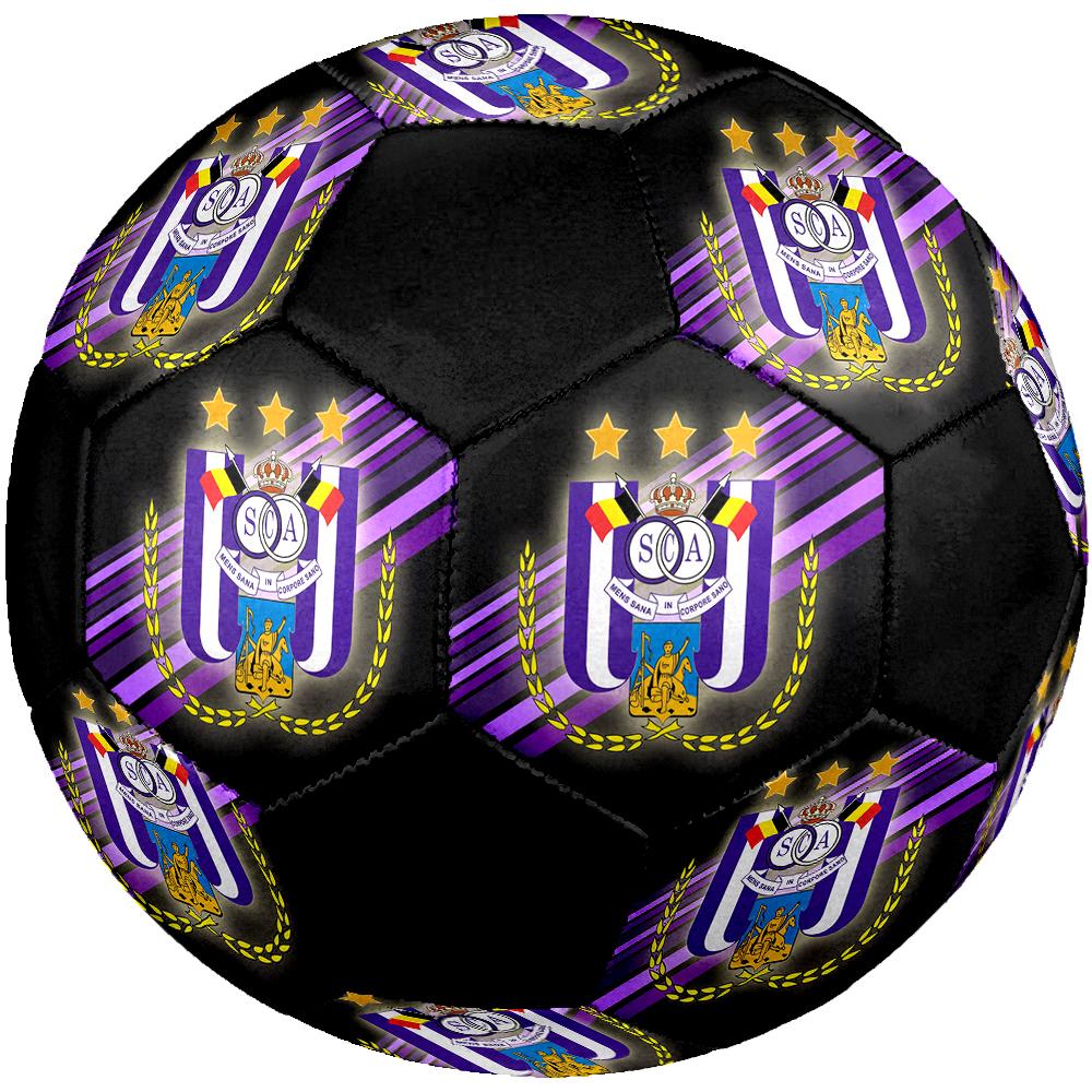 SIZE 5 RSC Anderlecht Soccer Ball Colorful All Ages Machine Stitched PVC Competition Ready Durable High-Bounce