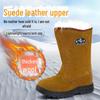 Real Wool Waterproof Winter Boots -40°F, Non-Slip Genuine Leather