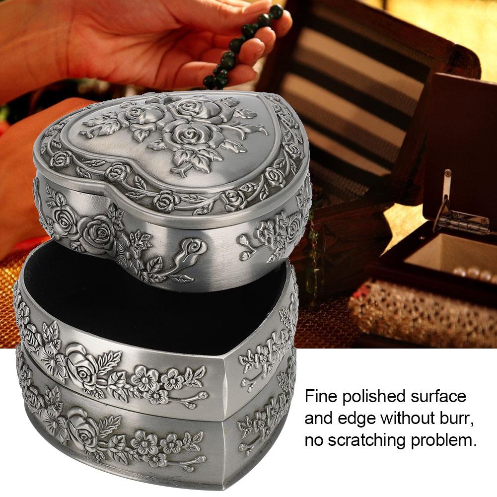 Household European Retro Decorative Heart shaped Jewelry Box Jewelry Container(3 Layers)