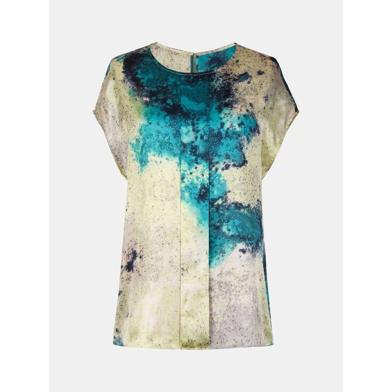 

Give Back to Customers Blue Rose Plus Size Women s Clothing 14 M Silk Crepe Satin Women s round Neck T Shirt Plaid Cool Night Starry Print S