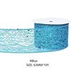10 Yards/Roll Wired Edge Ribbon Glitter Sequins Organza Ribbon  Christmas Tree Decor