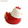 Creative Chicken Toothpick Box Rustproof Anti-scald Dessert Salad Fork Comfortable Grip Ceramic Jar