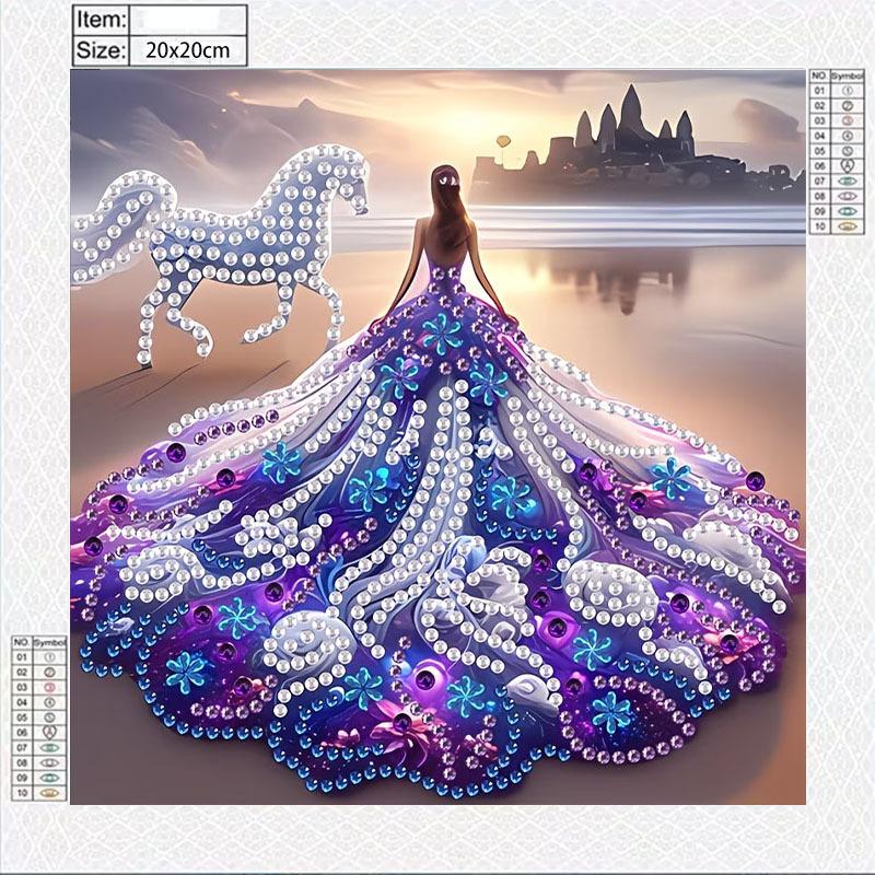 5D Diamond Painting DIY Handmade Diamond Painting Bright Diamond Crystal Point Diamond Painting Special-shaped Diamond Home Decoration Painting