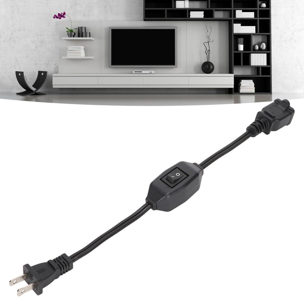 Power Extension Cord with On Off    AC 2 Prong Male Female Power Cable for 1‑15P Male to 1‑15R Female Plug
