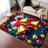 1pc Christmas Themed Rug, Delicate Christmas Bells Print, Bedside Carpet, Non Slip Laundry Room Mat, Machine Washable Water Absorbing Entran