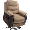 Overstuffed Corduroy Electric Lift Recliner Chair - Brown
