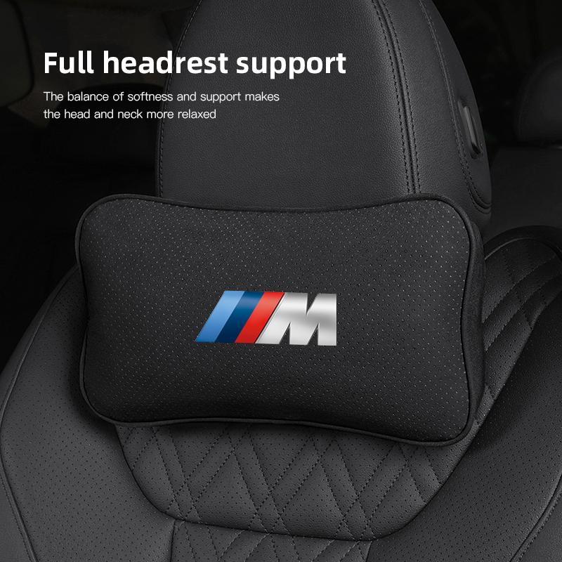 MDNS1 Cuscini per Poggiatesta e Collo per Auto BMW Protezione Cuscino Lombare per Schienale Adesivo Auto Per Performance F30 F40 E46 E60 M F10 X3 E90 F20