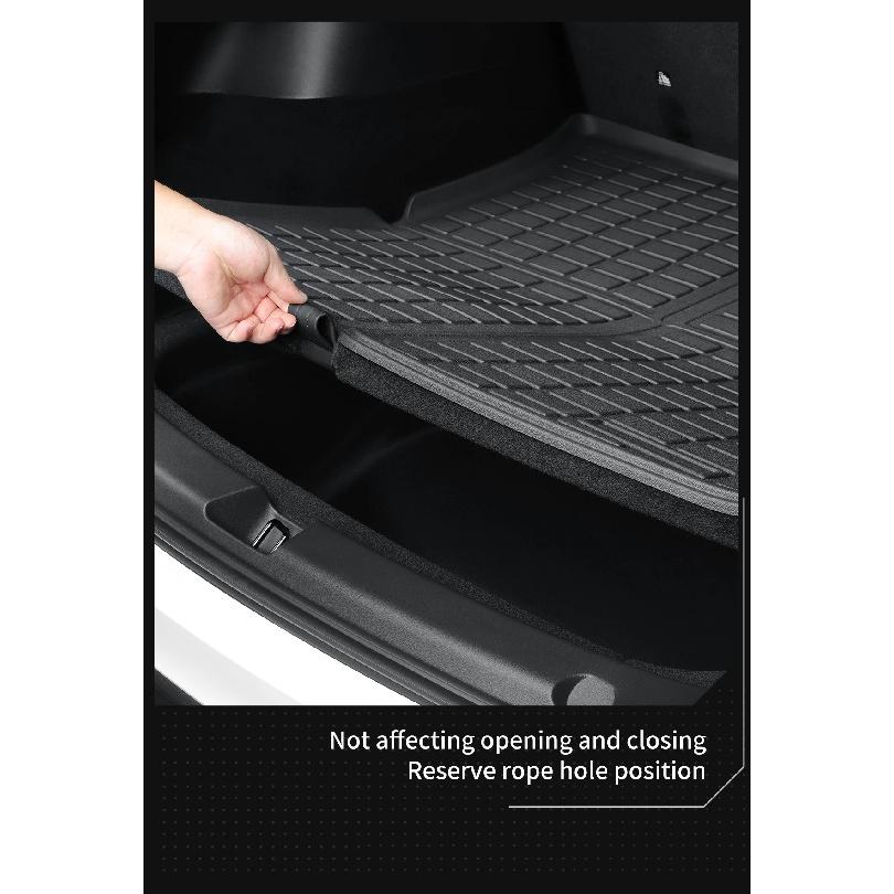 For Tesla Model Y Trunk Mat TPE Front And Rear Trunk Mats Car Interior Accessories Protective Pad ModelY 2024