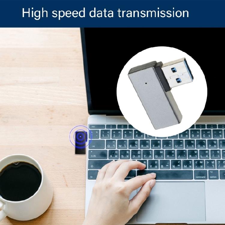 Right Angle USB 3.0 Adapter Male to Female Charging Converter for Easily Connection Card Reader and Other Electronics