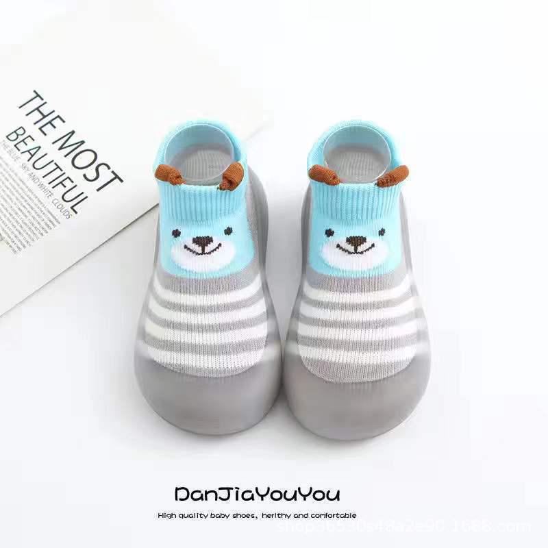 Spring/Autumn Non-Slip Soft Sole Baby Sock Shoes - Yellow Duck High-Top for Boys & Girls