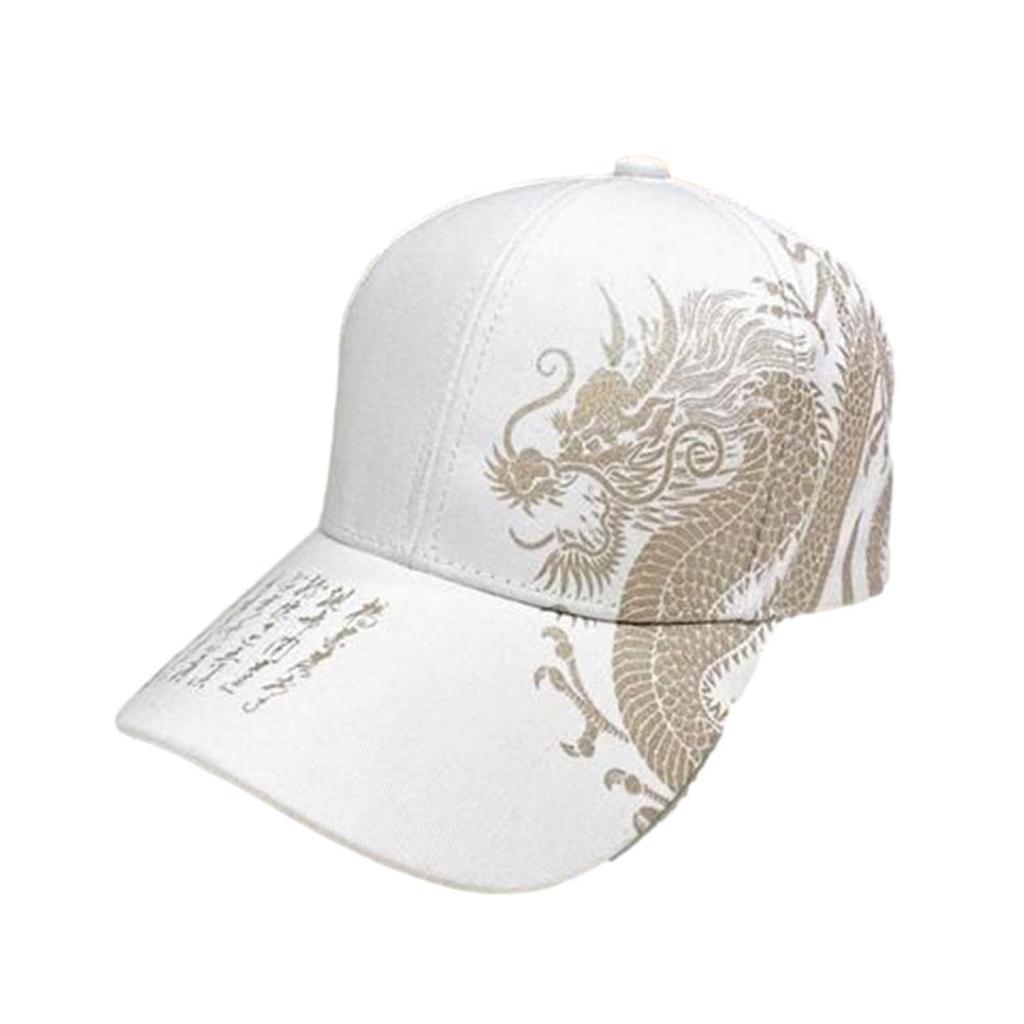 Cap Dragon Design Japanese Pattern Baseball Hat Casual Mens Kanji Size Adjustable 3 Colors