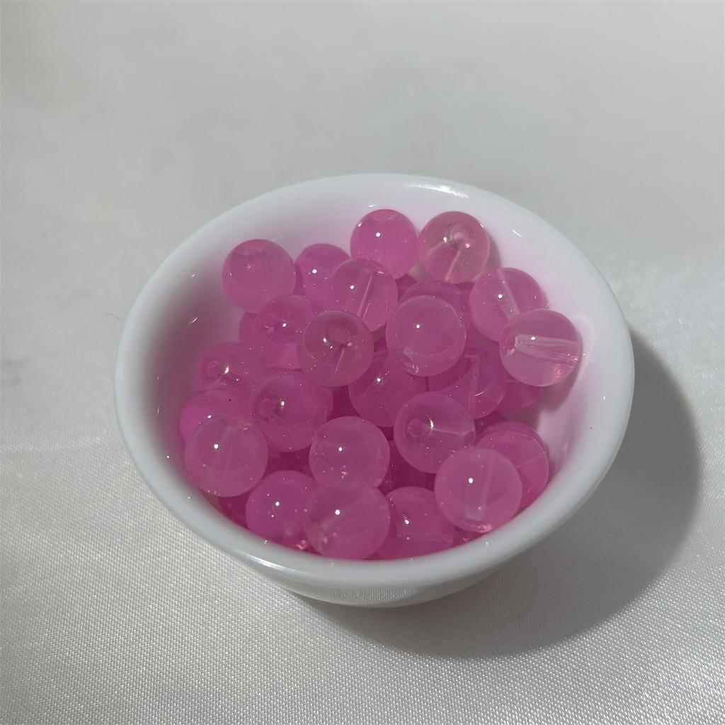 50Pcs 8mm Fun Candy Color Fashion Synthetic Exquisite Lilac Beads Faceted Purple Beads Bracelets Make Trend Jewelry Workmanship