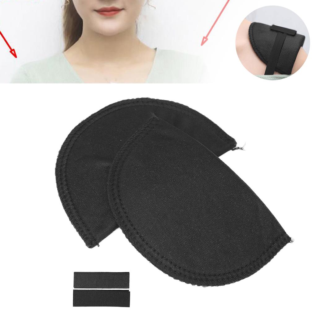 Shoulder Pads Soft Sponge Comfortable Anti Slip Reusable Thicken Shoulder Pads for Clothing Black