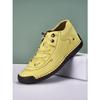 New Fashion Sneakers Women Hand-stitching Leather Casual Shoes Design Platform Loafers Breathable Flats Shoe Driving Plus Size