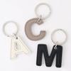 Slip-On Alphabet Keychain N White JAK-1401 Made In Japan Monotone Gift