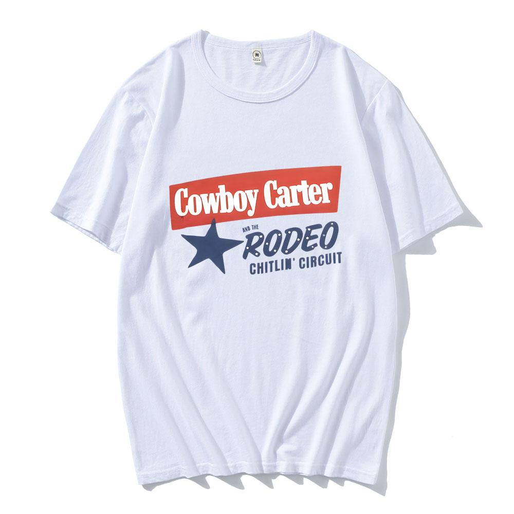 Cowboy Carter Beyoncée Tričko Ležérní Letní Jarní Retro Potisk Trička Bavlna Krátký Rukáv Pohodlná Trička Dámské/Pánské Tričko