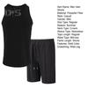 2Pcs/Set Men Sportswear Waffle Fabric Solid Color O-Neck Sleeveless Vest Elastic Waist Wide Leg Shorts Suit Casual Wear