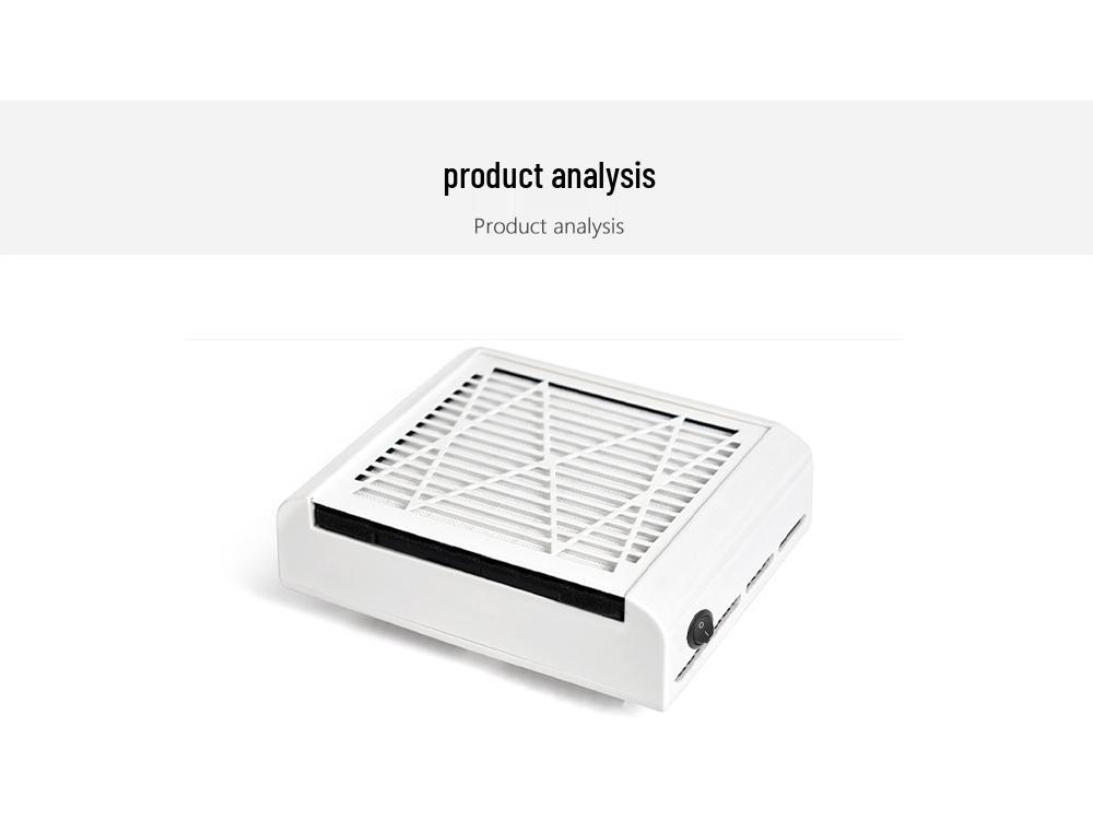 Nail Dust Collector: 80W High-Power Suction, Filter Screen & Speed Control for No Dust Escape