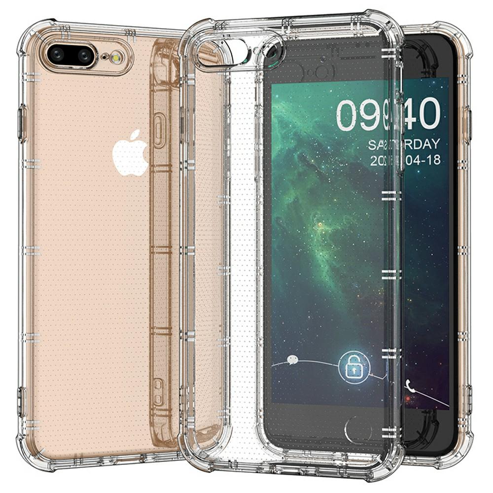 

SHANWO Чехол для iPhone 8 Plus/7 Plus Прямой край Прозрачный Противоударный ТПУ Задняя крышка для телефона A