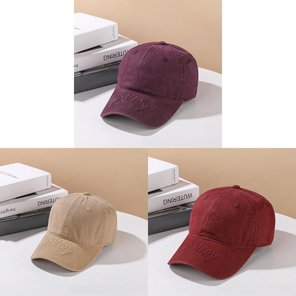 Style Letter Embroidered Cotton Baseball Cap With Sun Protection For Casual Wear