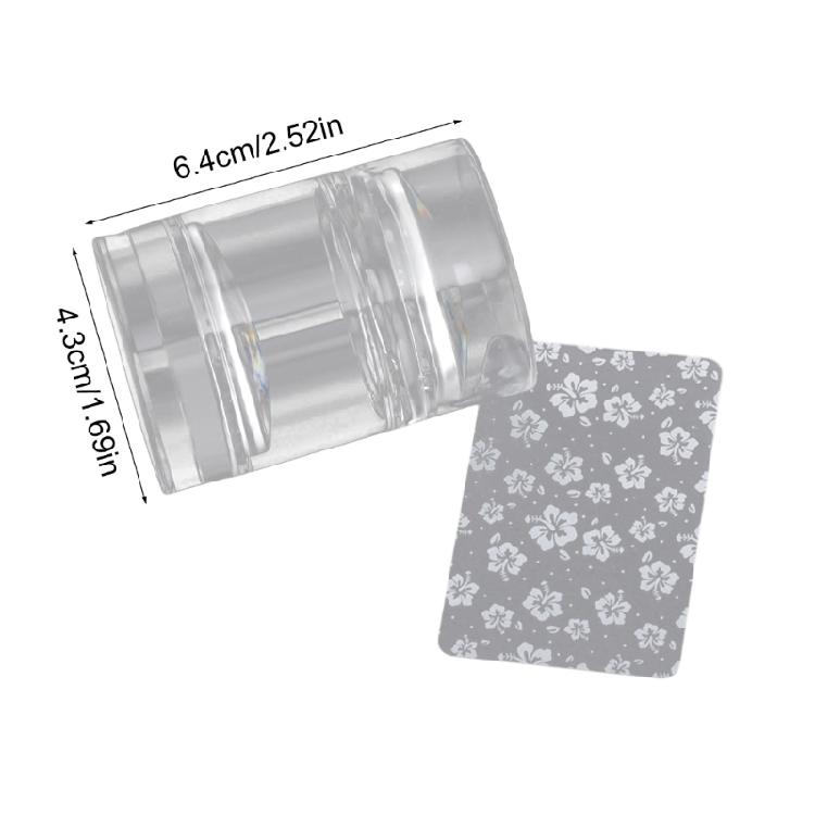 Jelly Clear Nail Stamper Nail Scrapers Silicone Nail Art Stamper Nail Stamping Kits DIY Nail Art Tools Nail Salon-Home