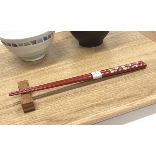Hashimoto Kosaku Lacquerware Store Matsutake Ume Red Noto Hiba Urushi Chopsticks Lucky Item 1 Set Paulownia Box Wajima Made Japan 23cm Lightweight