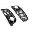 Pair Honeycomb Mesh Fog Light Open Vent Grill Intake 8KD807682 8KD807681 Fit for A4 B8 2009-2012