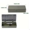 Measuring Tackle Box Hard Plastic Slimline Fishing Gear Organizer Smoky Lid Divided