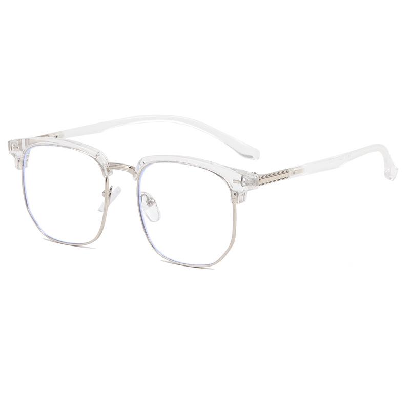 

Мужская модная ретро черная полуободковая оправа для очков 9370 с защитой от синего света для близорукости