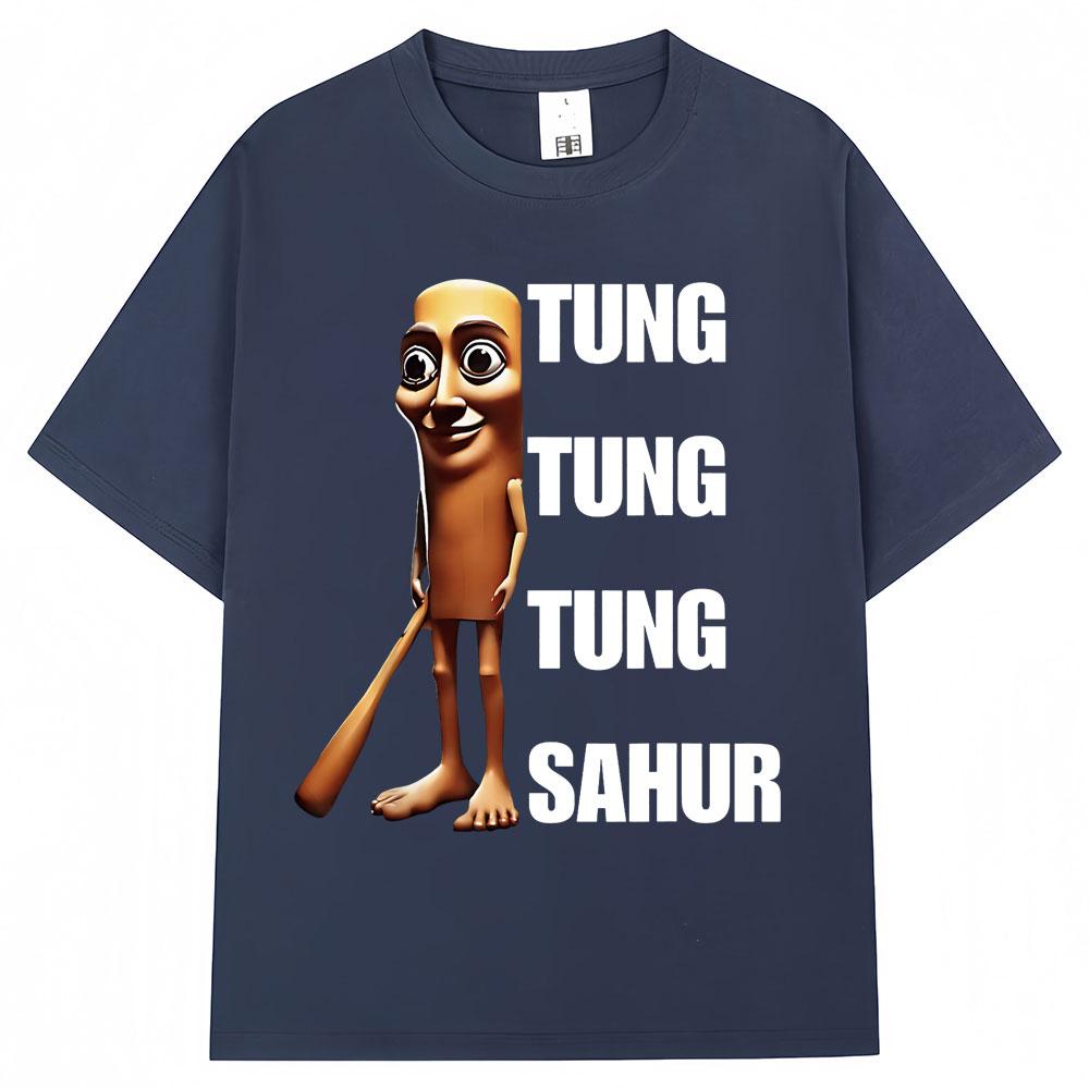 Tung Tung Tung Sahur Funny Baseball Bat Meme T Shirt Men Women Fashion Humor Popular T Shirts Loose Summer ONeck Cotton TShirt