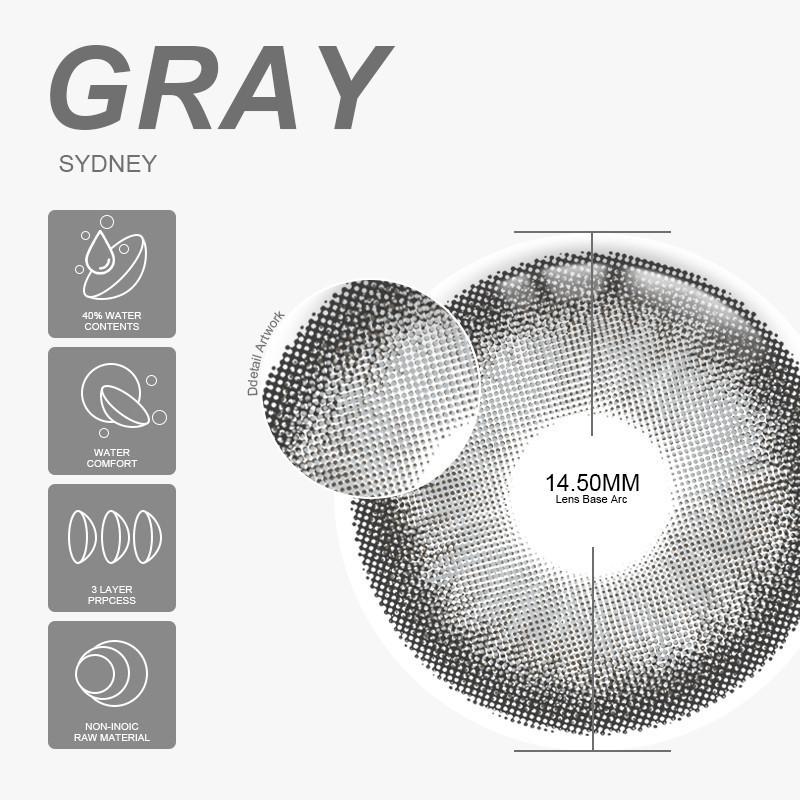 Eyeshare Natürliche Kontaktlinsen 1 Paar Bequeme Hidrocor Farbige Kontaktlinsen für Augen Jährlich Grün Beauty Pupillen