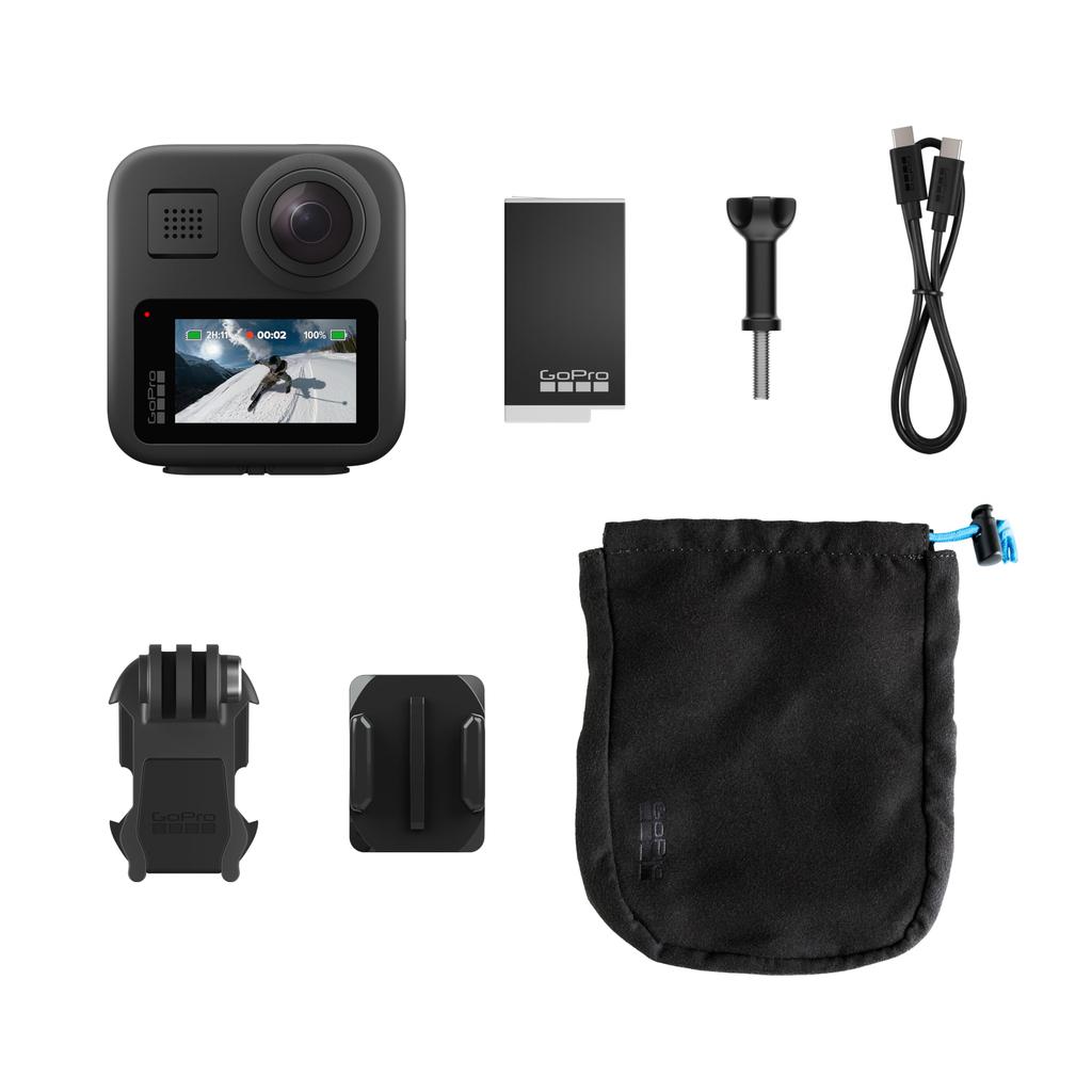 GoPro MAX Action 1600mAh Suitable for Various Weather Conditions (REVIVAL) Camera, 5.6K/30fps, Waterproof, 360° Video, 360° Audio, Long-Lasting