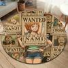 One Piece Art Round Area Rug Carpet Rug For Living Room Bedroom Sofa Playroom Decor Nonslip Floor Mat