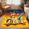 Looney Roadrunner Coyote Adventure Customized Name Carpet Design for Dining Room Entryway Dormitory Game Room Antislip Carpet Decorate Offices