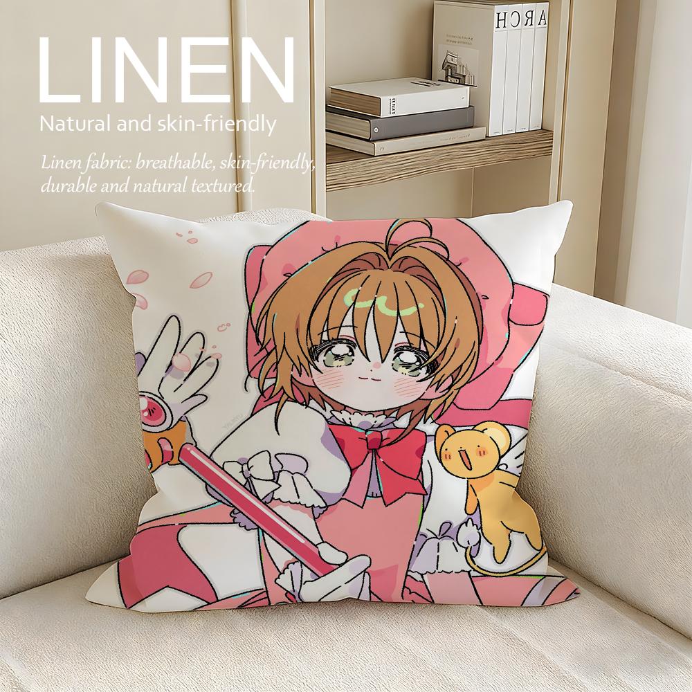 

Fantasy Cardcaptor Sakura Cushion Cover Pillowcase Set Pcs x x Breathable Washable Sofa Cushion Cover 30X30cm