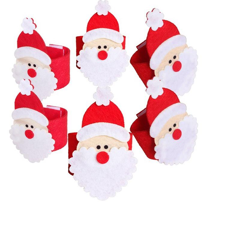 Christmas Decorations 3d Santa Claus Non-woven Tablecloth Set For Hotels And Dining Tables In Stock