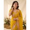 Party & Wedding Wear Soft Space Silk Saree – Elegant Embroidery Collection