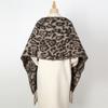 New Leopard Print Winter Scarf for Women Classic Thickened Imitation Cashmere Print Fringe Shawl Stylish Versatile Warm Blanket