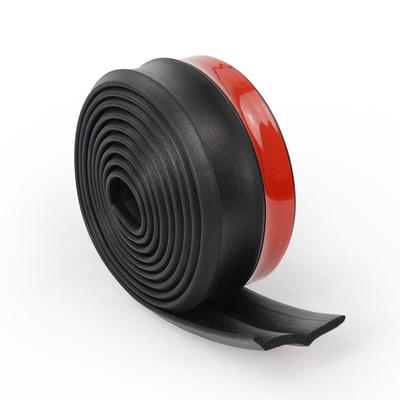 2,5 M/rollo 60MM de ancho parachoques delantero del coche Protector divisor de labios alerón del cuerpo cenefa de goma para la barbilla