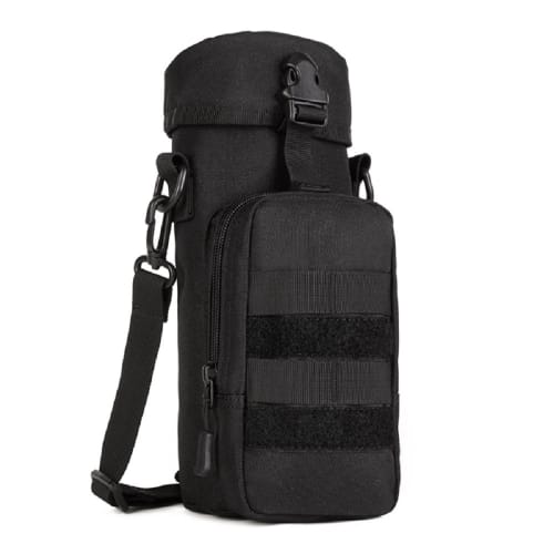 

PHOENIX IKKI Multifunctional Water Bottle Pouch with Holder for 750ml Water Bottles and 5.7-inch Smartphones, Molle Compatible, Camouflage Pattern, Ta